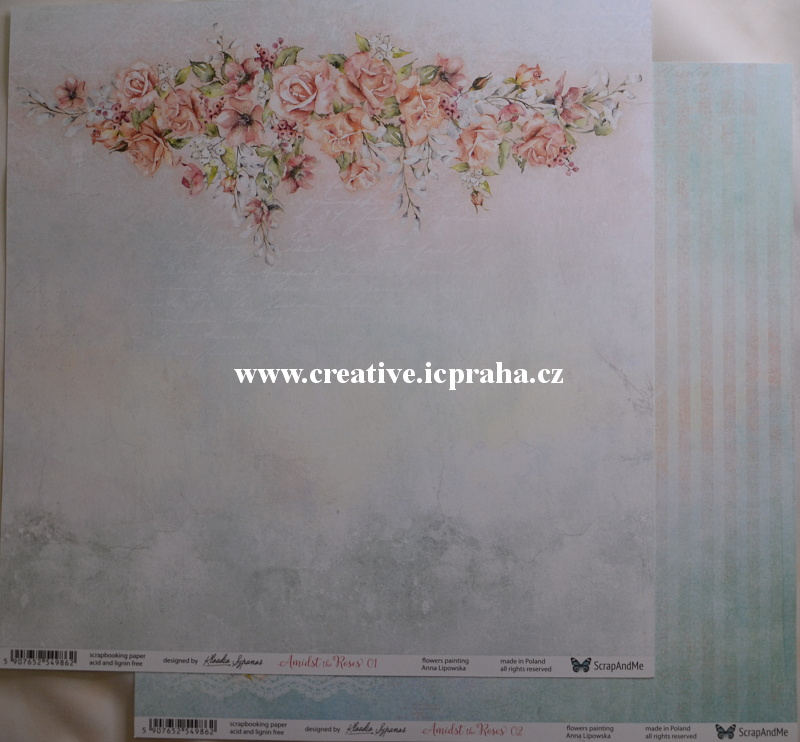 ScrapAndMe V růžích AtR 01/02 30.5x30.5cm 250g/m2